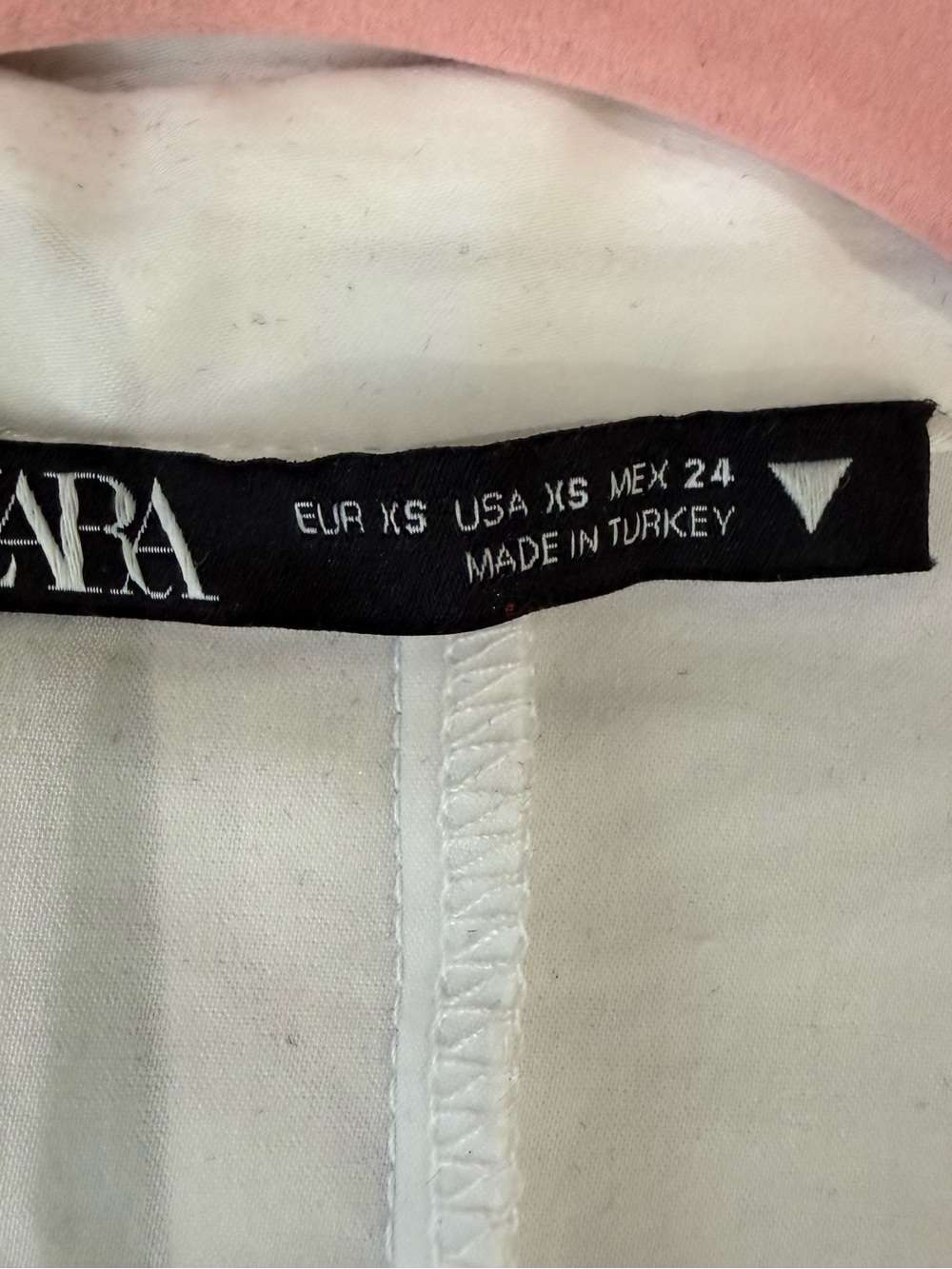 NWOT Zara White Shirt Dress Mini Bodycon Minimalist Wrap Top Preppy Women’s XS - Picture 7 of 15